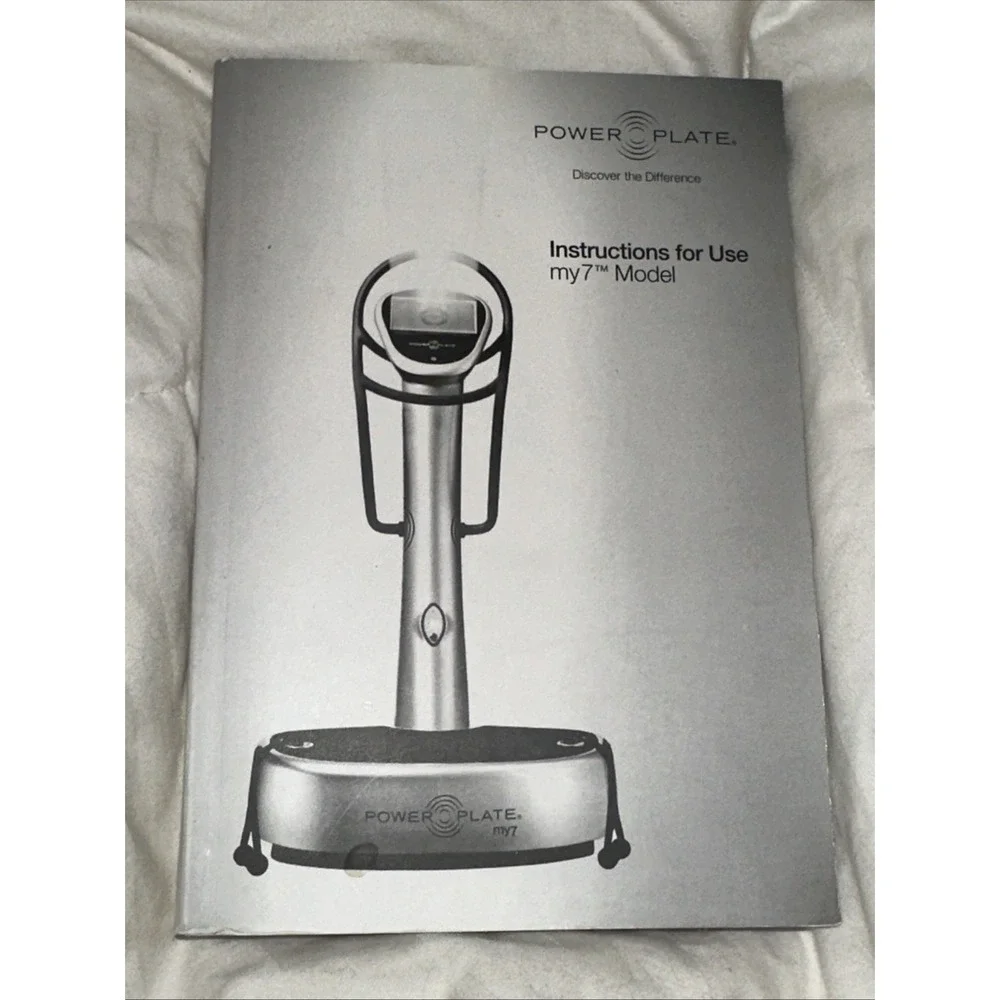 Power Plate My7 Model Exercise Machine Instructions For use Manual Only My 7